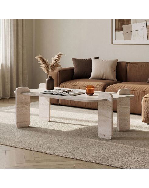 Salontafel Renard travertijn - 147x35x87 cm
