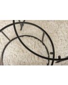 Aurum 80 salontafelset, 60 zwart/transparant - 80x43x80 cm/60x39x60 cm