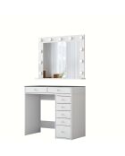 Tavolo da trucco BJ117 - 2788 bianco - 90x79,8x44,5 cm/90x71,8 x15 cm