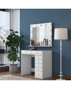Tavolo da trucco BJ117 - 2788 bianco - 90x79,8x44,5 cm/90x71,8 x15 cm