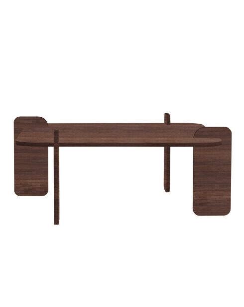 Marais Milan notenhouten salontafel - 117x35x117 cm