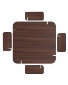 Marais Milan notenhouten salontafel - 117x35x117 cm