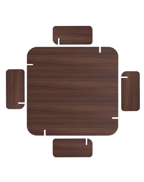 Marais Milan notenhouten salontafel - 117x35x117 cm