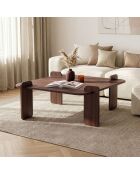 Marais Milan notenhouten salontafel - 117x35x117 cm