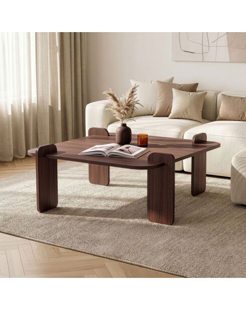 Marais Milan notenhouten salontafel - 117x35x117 cm