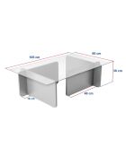 Flavio Atlantic pine salontafel - 105x30x65 cm