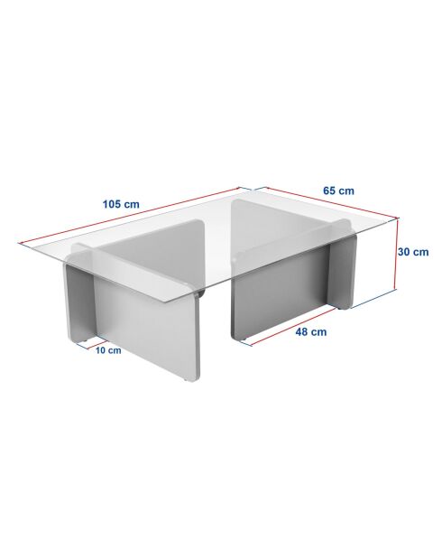 Flavio Atlantic pine salontafel - 105x30x65 cm