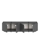 Mueble TV Lowen antracita/negro - 180x46x35 cm