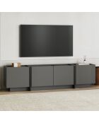 Mueble TV Lowen antracita/negro - 180x46x35 cm