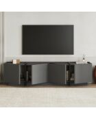 Mueble TV Lowen antracita/negro - 180x46x35 cm
