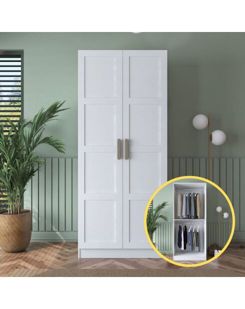 Armario BA187 - 4560 blanco - 90 x 210 x 57,5 cm