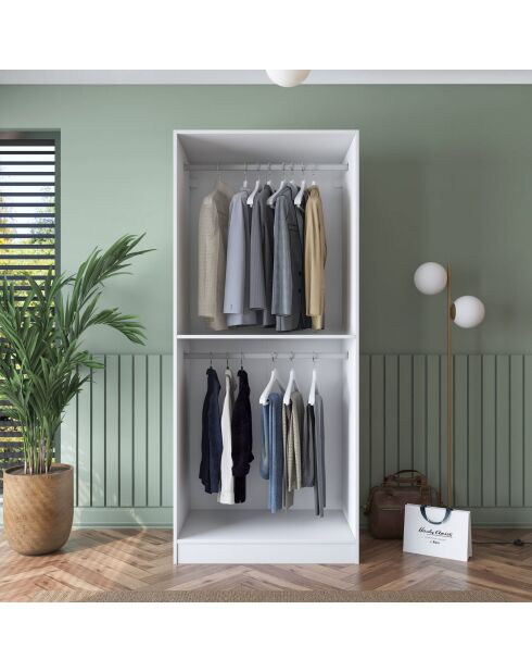 Armario BA187 - 4560 blanco - 90 x 210 x 57,5 cm