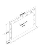 Tavolo da trucco EF111 - 5168 bianco - 120x71,8x15 cm