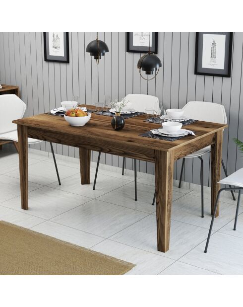 Walnotenhouten eettafel Milan 516 - 145x75x88 cm