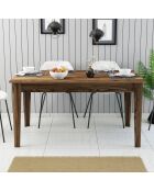 Walnotenhouten eettafel Milan 516 - 145x75x88 cm