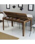 Walnotenhouten eettafel Milan 516 - 145x75x88 cm