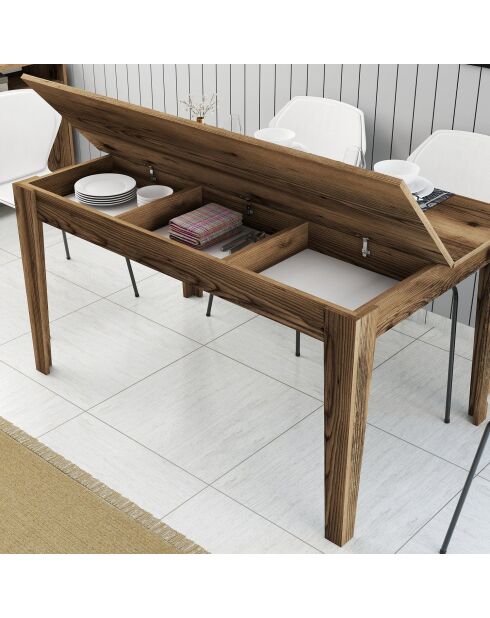 Walnotenhouten eettafel Milan 516 - 145x75x88 cm