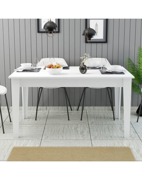 Witte eettafel Milan 519 - 145x75x88 cm