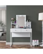 Mesa de maquillaje BJ145 - 3825 blanca - 90x136,8x40 cm