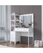 Mesa de maquillaje BJ128 - 3438 blanca - 110 x 141,8 x 40 cm