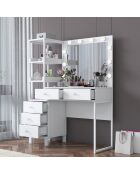 Mesa de maquillaje BJ128 - 3438 blanca - 110 x 141,8 x 40 cm