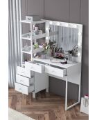 Mesa de maquillaje BJ128 - 3438 blanca - 110 x 141,8 x 40 cm