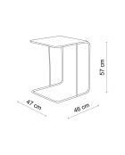 Table d'appoint Shb-011-A dorée - 47x46x57 cm