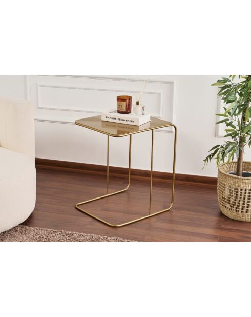Mesa auxiliar dorada Shb-011-A - 47x46x57 cm