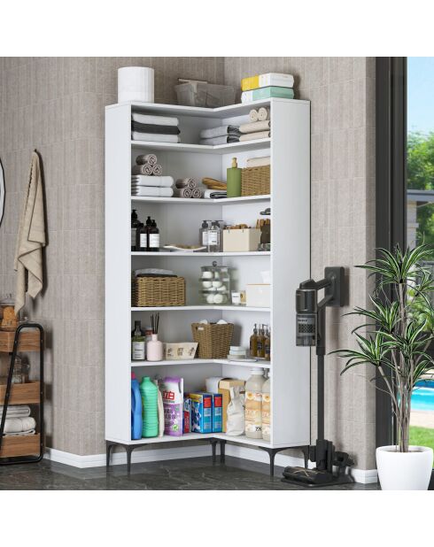 Armoire de toilette KC106 - 4703 blanc - 80 x 198,6 x 25 cm