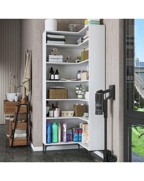 Armoire de toilette KC106 - 4703 blanc - 80 x 198,6 x 25 cm