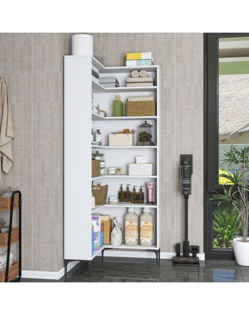 Armoire de toilette KC106 - 4703 blanc - 80 x 198,6 x 25 cm