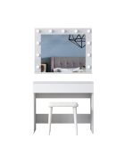 BJ161 make-uptafel - 4000 wit - 90 x 76,8 x 45 cm/90 x 71,8 x 15 cm/45 x 45 x 35 cm
