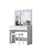 BJ161 make-uptafel - 4000 wit - 90 x 76,8 x 45 cm/90 x 71,8 x 15 cm/45 x 45 x 35 cm