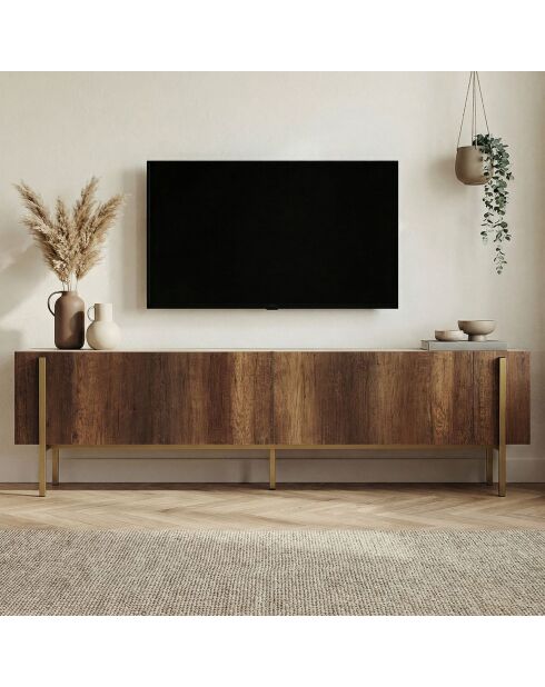 Nexus tv-meubel travertijn/barok/goud walnoot - 180x30x45 cm