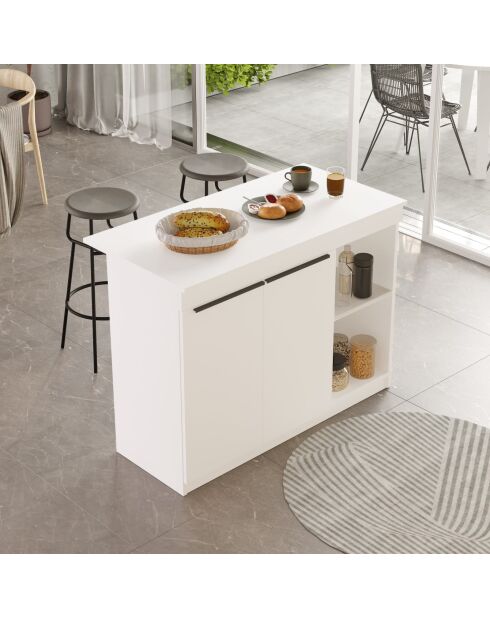 OR2-W witte keukentafel - 120x88,2x60 cm