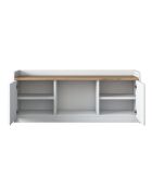 Scarpiera P2 1808 bianco/noce - 120x45x40 cm