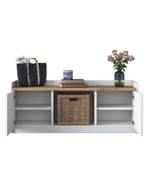Scarpiera P2 1808 bianco/noce - 120x45x40 cm