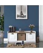 Scarpiera P2 1808 bianco/noce - 120x45x40 cm