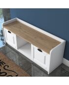 Scarpiera P2 1808 bianco/noce - 120x45x40 cm