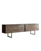 Set de muebles de salón Luxe Set de nogal y dorado - 180x30x47 cm/90x39x40 cm