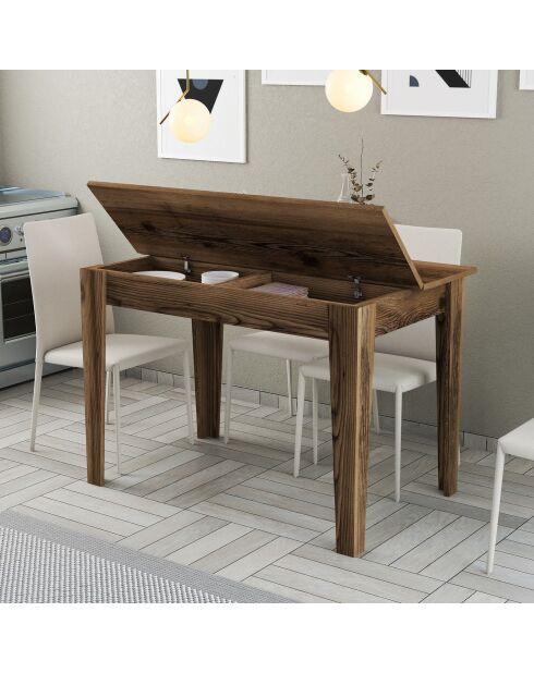 Kiev 507 notenhouten keukentafel - 110x75x72 cm