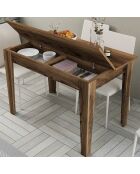 Kiev 507 notenhouten keukentafel - 110x75x72 cm