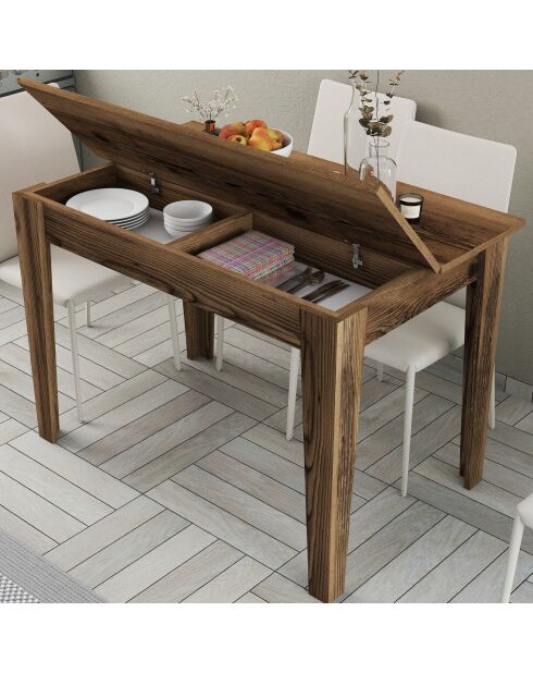 Kiev 507 notenhouten keukentafel - 110x75x72 cm