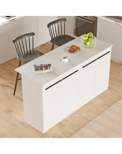 OR1-W witte keukentafel - 160x90x60 cm