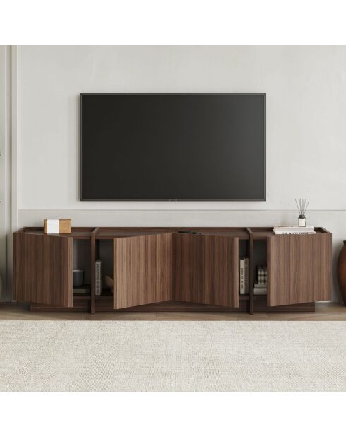 Lowen Milan TV-Ständer aus Nussbaumholz, 180 x 46 x 35 cm
