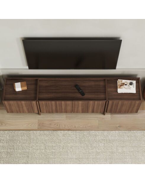 Lowen Milan TV-Ständer aus Nussbaumholz, 180 x 46 x 35 cm