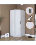 Garde-robe BA205 - 4595 blanc - 91 x 210 x 57,5 cm
