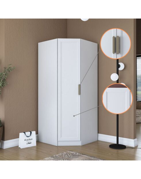 Armadio BA205 - 4595 bianco - 91 x 210 x 57,5 cm