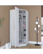 Garde-robe BA205 - 4595 blanc - 91 x 210 x 57,5 cm