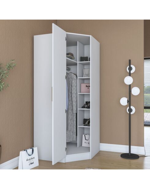Armadio BA205 - 4595 bianco - 91 x 210 x 57,5 cm